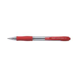 Penna a sfera a scatto Super Grip - rosso - punta fine 0,7mm - Pilot