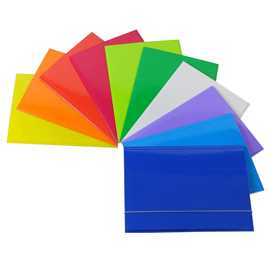 Cartellina con elastico azzurro-cartone plastificato-25x34cm-3 lembi