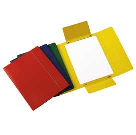 Cartellina con elastico - presspan - 3 lembi - 25x34 cm - rosso - Ca
