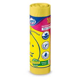 Sacchi per immondizia - 70x110 cm - 120 lt - 16 micron - giallo - Lo