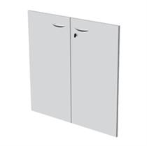 Coppia ante per libreria modulare - bassa - L76cm - melaminico - con