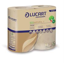 Carta igienica EcoNatural - 400 strappi - Lucart - pacco 4 rotoli