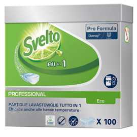 Tabs Eco 3in1 per lavastoviglie - 20 gr - Svelto - fustino da 100 ta