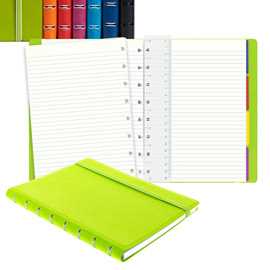 Notebook Pocket - copertina semilpelle - rosso - a righe - 144 x 105