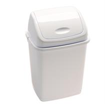 Pattumiera con coperchio basculante Rif Basic - 35 lt - bianco - Med