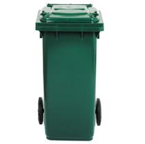 Bidone carrellato - 120Lt - verde scuro - Mobil Plastic