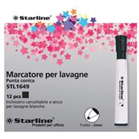 Marcatore per lavagne punta tonda 2mm nero Starline