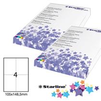 Etichetta adesiva bianca 100fg A4 105x148,5mm (4et/fg) STARLINE