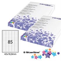 Etichetta adesiva bianca 100fg A4 42x16,9mm (85et/fg) STARLINE
