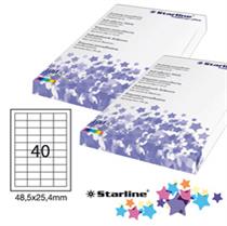 Etichetta adesiva bianca 100fg A4 48,5x25,4mm (40et/fg) STARLINE