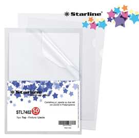 Cartelline a L - Top - liscio - 22x30 cm - Starline - conf. 50 pezzi