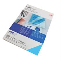Scatola 100 copertine ColorClear PVC A4 - 180mic - Blu