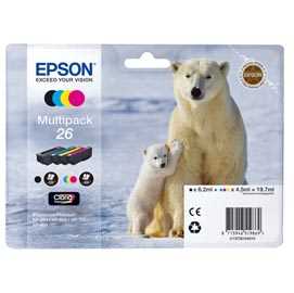 MULTIPACK 26 N.4 CARTUCCE SERIE 26/ORSO POLARE NERO CIANO MAGENTA GI