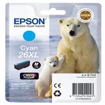 CARTUCCIA CIANO EPSON CLARIA PREMIUM, SERIE 26XL/ORSO POLARE, IN BLI