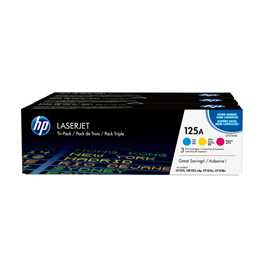 SCATOLA MULTIPACK 3 TONER COLORI CIANO/MAG/GIALLO HP LASERJET NR.125