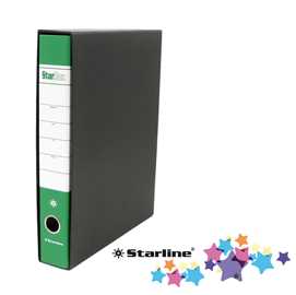 Registratore STARBOX f.to protocollo dorso 5cm verde STARLINE