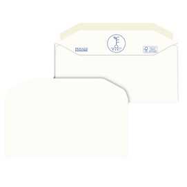 500 Buste bianche in carta riciclata 110X230mm S/ Finestra 100GR Kam
