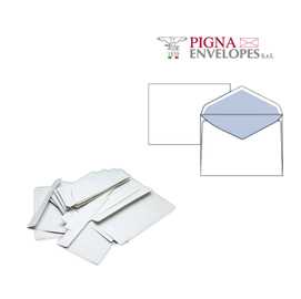 25 BUSTE BIANCHE 114X162MM S/FINESTRA 70GR LEYLA