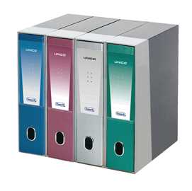 Registratore Unico c/custodia bordeaux metal dorso 8cm f.to protocol