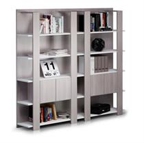 Libreria alta a 5 ripiani 100X38,6cm H198cm BIANCO/FRASS.TOSCANO - C