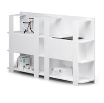 Libreria bassa a 3 ripiani 100X38,6cm H124cm BIANCO - Concept