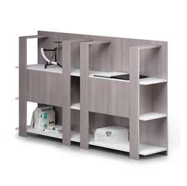 Libreria bassa a 3 ripiani 100X38,6cm H124cm BIANCO/FRASS.TOSCANO -