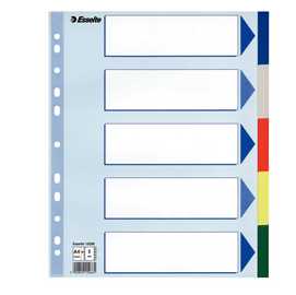 Separatore neutro in PPL 5 tasti colorati f.to A4 MAXI 24,5x29,7cm E