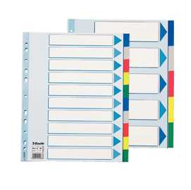 Separatore neutro in PPL 10 tasti colorati f.to A4 MAXI 24,5x29,7cm