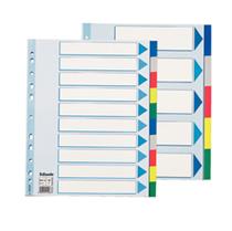 Separatore neutro in PPL 10 tasti colorati f.to A4 MAXI 24,5x29,7cm