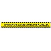 Conf. 5 adesivi da terra L90xH10cm MANTENERE LA DISTANZA DI SICUR