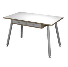 Postazione Home-Office con sottopiano 120x60xH74,4cm gambe metal Bia