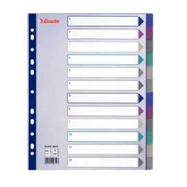 Separatore in PPL traslucido 12 tasti f.to A4 MAXI 24,5x29,7cm ESSEL