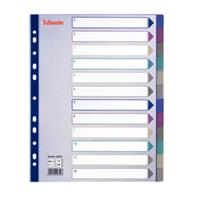 Separatore in PPL traslucido 12 tasti f.to A4 MAXI 24,5x29,7cm ESSEL