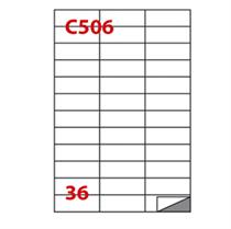 Etichetta adesiva C/506 bianca 100fg A4 70x25mm (36et/fg) Markin