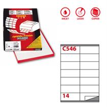 Etichetta adesiva C/546 bianca 100fg A4 105x40mm (14et/fg) Markin