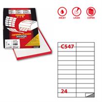 Etichetta adesiva C/547 bianca 100fg A4 105x25mm (24et/fg) Markin