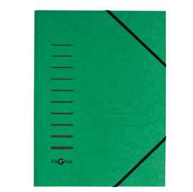 Cartellina verde con elastico in cartoncino A4 PAGNA
