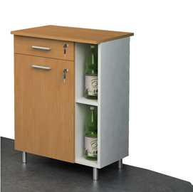 Mobile Punto CaffE' 60x45xH84cm Bicolore - Angolo Ristoro