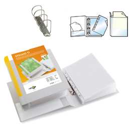 Raccoglitore STELVIO TI 25 A5 4D 15x21cm bianco personalizzabile SEI