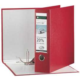 Registratore LEITZ 180Â° G65 rosso dorso 8cm f.to protocollo LEITZ