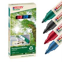 SET 4 MARCATORI PERMANENTI 21 ECOLINE P.CONICA COLORI ASSORTITI EDDI