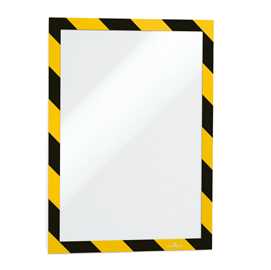 Cornice adesiva DuraframeÂ Security A4 21x29,7cm giallo-nero DURABLE