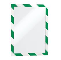 Cornice adesiva DuraframeÂ Security A4 21x29,7cm verde-bianco DURABL