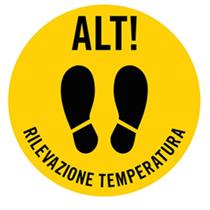 Bollo adesivo da terra Ã˜50cm ALT RILEVAZIONE TEMPERATURA