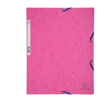 CARTELLA CON ELASTICO 24x32CM ROSA CARTONCINO LUSTRE' 425gr