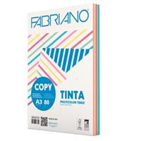 CARTA COPY TINTA MULTICOLOR A3 80gr 250fg mix 5 colori tenui FABRIAN