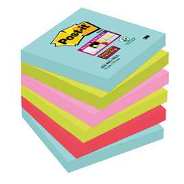 BLOCCO 90foglietti Post-itÂ Super Sticky 76x76mm 654-6SS-MIA COLORI