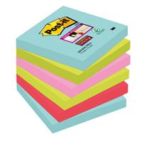 BLOCCO 90foglietti Post-itÂ Super Sticky 76x76mm 654-6SS-MIA COLORI