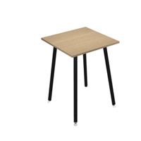 Tavolo alto 80x80xH105cm Nero/ Rovere Skinny Metal