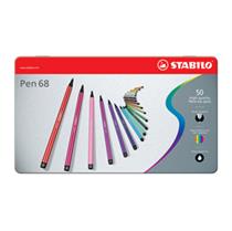 SCATOLA METALLO 50 PENNARELLI PEN 6850 STABILO